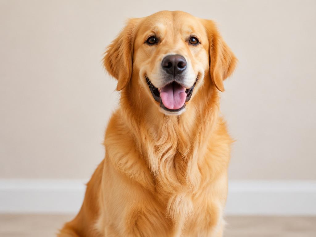 Happy golden retriever dog photo ready to upload for custom Petline Art design